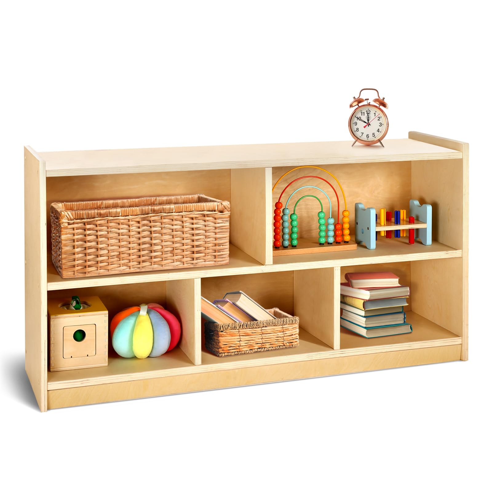 Amazon.com: wingyz Wooden Storage Cabinet, 5-Section Montessori
